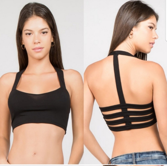 Other - Black strappy bando